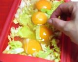 ルクエでベーコンエッグ＆レタスサラダ作り方3写真