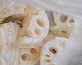 残ったハンバーグのタネでレンコンはさみ♪作り方1写真