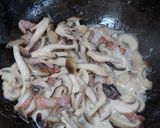 キノコのカルボナーラ☆マスタード風味作り方4写真
