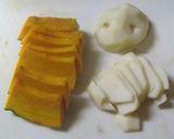 スープでクリームパスタ作り方1写真