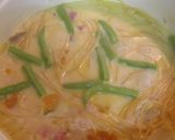スープでクリームパスタ作り方6写真