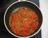トマトとにんにくの芽とひき肉のパスタ作り方6写真