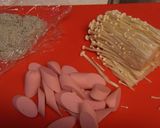 ☆中華風炒め☆しらす・魚肉ｿｰｾｰｼﾞ作り方1写真