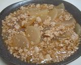 ★エコ★米とぎ汁で鶏そぼろ肉の★大根煮★作り方9写真