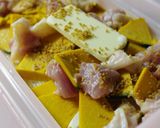 鶏肉とかぼちゃのマスタードクリームパスタ作り方3写真