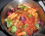 鶏の手羽肉と芽キャベツのカレー トマト煮作り方2写真