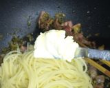 白だしで簡単！高菜とベーコンの和風パスタ作り方5写真
