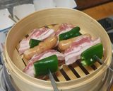 豚バラ肉とウインナー、ピーマン串作り方2写真