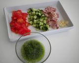 夏に♪トマトとキュウリの冷製パスタ作り方3写真