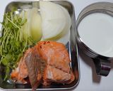 激うま！♫焼銀鮭のクリームスパゲティ♫作り方1写真