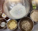 【保育園おやつ】きのこチーズのケークサレ作り方1写真