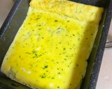 青のりと芝エビのだし巻き卵作り方4写真