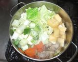 ちゃんこ鍋♪簡単しょうゆ味鶏もも肉作り方5写真