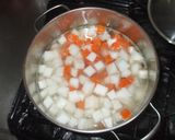味噌鍋♪簡単大根ネギ豚肉人参作り方4写真