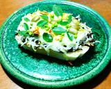 ひじきのブルスケッタ　モリンガの葉と蕾作り方7写真