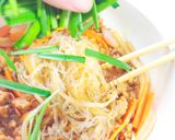 韓国風！大豆ミートとニラのチャプチェ作り方5写真