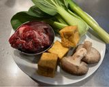 ボリュームUP！厚揚げ入り牛丼♪作り方1写真