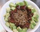 なめたけがポイント! アボカドまぐろ丼作り方6写真