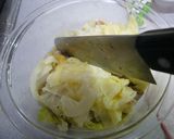レンジで簡単！キャベツと豚肉の重ね蒸し作り方5写真