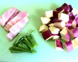 さつま芋とベーコンの包み焼き作り方1写真