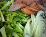 かぶの葉のケチャップ煮作り方1写真