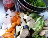 野菜とキノコのトマトシチュー♡作り方1写真