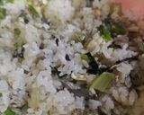 小松菜ちりめん塩麹ふりかけチーズおにぎり作り方2写真