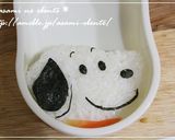 簡単キャラ弁＊詰めるだけ！スヌーピー弁♪作り方4写真
