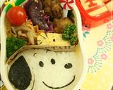 簡単キャラ弁＊詰めるだけ！スヌーピー弁♪作り方5写真