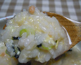 鮭フレークと卵の雑炊(*^^)v作り方3写真