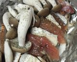 鮭とカマンベールの幸せきのこホイル焼き♪作り方3写真