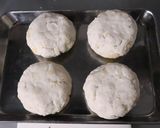もちもち★レンジで米粉じゃがいも蓮根もち～餡入り作り方3写真