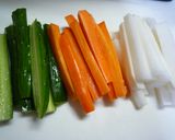 めんたい豆腐ディップde野菜スティック作り方2写真