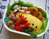 キャラ弁◎ぬかりんコラボナゲットマンボウ作り方6写真