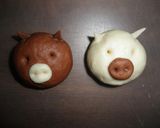 黒ブタ＆白ブタのリングチョコパン作り方10写真