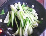 チンゲン菜ときのこのオイスターソース作り方5写真