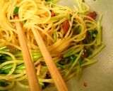 さっぱり、ドライトマトと水菜のパスタ作り方5写真