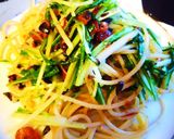 さっぱり、ドライトマトと水菜のパスタ作り方6写真