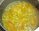 セロリ入り✽かき玉にゅうめん作り方5写真