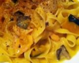 平茸と秋鮭と南瓜のパスタ 味噌クリーム作り方6写真