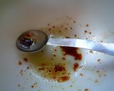 鶏レバーの赤ワイン蒸し、水菜和え作り方4写真