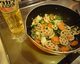 しゃきしゃき蓮根とひき肉のおかず作り方7写真