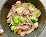 豚バラ肉と冷凍野菜の蒸し焼き作り方3写真