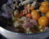 鶏ホルモンの煮込み豆腐作り方5写真