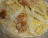 鮭と白菜の和風クリームパスタ作り方7写真