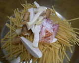 エリンギと小松菜の和風パスタ作り方1写真