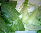 簡単✿青梗菜とエノキのコンソメ和え✿作り方1写真