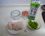簡単　手羽先と枝豆のクリーム煮作り方1写真