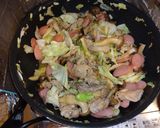豚肉キャベツしめじのふわふわ卵味噌炒め作り方4写真