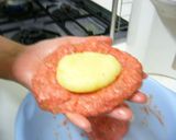 やわらか☆ポテサラチーズｉｎハンバーグ作り方7写真